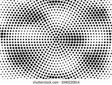Abstract halftone dotted grunge pattern texture. Retro comic pop background. Vector modern grunge background for posters, sites, business cards, postcards, interior and cover design.