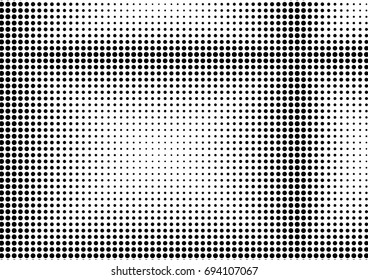 Abstract halftone dotted grunge pattern texture. Vector modern grunge background for posters, sites, business cards, postcards, interior design.
