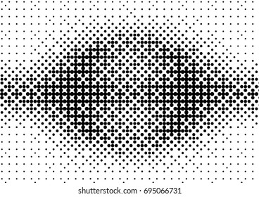 Abstract halftone dotted grunge pattern texture. Vector modern grunge background for posters, sites, business cards, postcards, interior design.