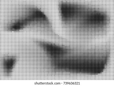 Abstract halftone dotted grunge pattern texture. Vector modern grunge background for posters, sites, business cards, postcards, interior design.