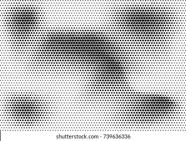 Abstract halftone dotted grunge pattern texture. Vector modern grunge background for posters, sites, business cards, postcards, interior design.