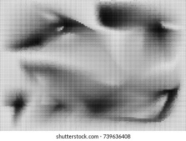 Abstract halftone dotted grunge pattern texture. Vector modern grunge background for posters, sites, business cards, postcards, interior design.