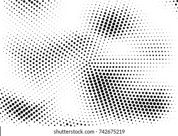 Abstract halftone dotted grunge pattern texture. Vector modern grunge background for posters, sites, business cards, postcards, interior design.