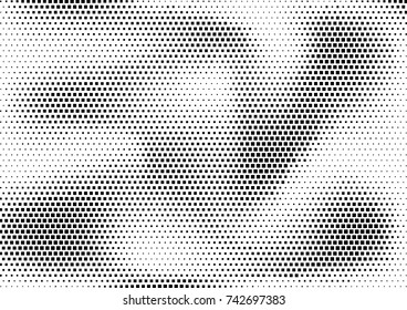 Abstract halftone dotted grunge pattern texture. Vector modern grunge background for posters, sites, business cards, postcards, interior design.