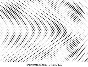 Abstract halftone dotted grunge pattern texture. Vector modern grunge background for posters, sites, business cards, postcards, interior design.