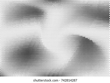 Abstract halftone dotted grunge pattern texture. Vector modern grunge background for posters, sites, business cards, postcards, interior design.
