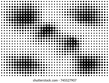 Abstract halftone dotted grunge pattern texture. Retro comic pop background. Vector modern grunge background for posters, sites, business cards, postcards, interior and cover design.