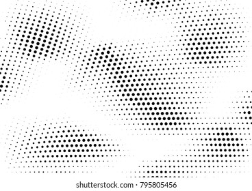 Abstract halftone dotted grunge pattern texture. Retro comic pop background. Vector modern grunge background for posters, sites, business cards, postcards, interior and cover design.
