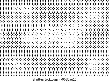 Abstract halftone dotted grunge pattern texture. Retro comic pop background. Vector modern grunge background for posters, sites, business cards, postcards, interior and cover design.
