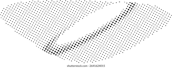 Abstract halftone dotted heart shape design