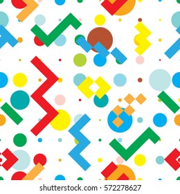 Abstract Halftone Dotted Pattern in Memphis style .Seamless texture for your design.illustration can be used for background.