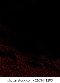 Resumen de medio tono salpicado de fondo rojo. Medio redondo oculto. Ilustración vectorial.