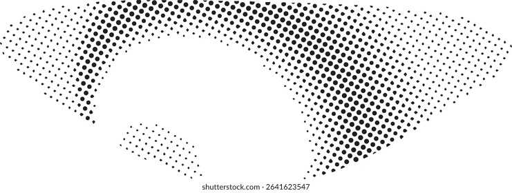 Abstract halftone dotted speech bubble design