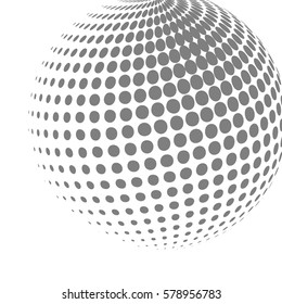 Abstract halftone effect 3d sphere.