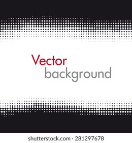 Abstract halftone effect black and white dotted vector background
