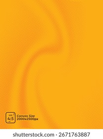 abstract halftone effect on orange background with smooth motion style