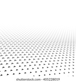 Abstract  halftone effect vector background. Triangles pattern.