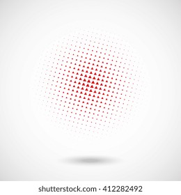 Abstract  halftone effect vector background. Triangles pattern.
