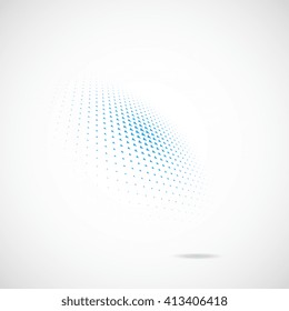 Abstract  halftone effect vector background. Triangles pattern.