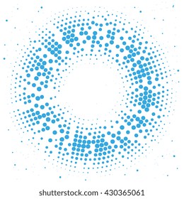 Abstract halftone effect vector background. Dotted pattern. Graphic template for illustrations. Round dots vector background