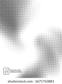 Abstractas elemento de semitono con efecto de movimiento sobre fondo blanco