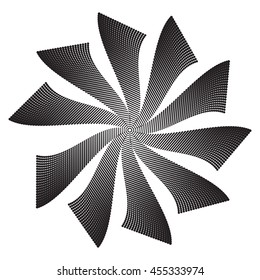 Abstract halftone flower on a white background background