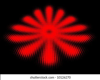 Flor de semitono abstracta - ilustración vectorial