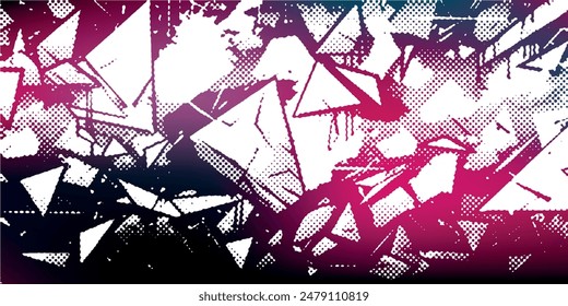 Abstract halftone flowing wavy gradient dots shape isolated on transparent background.