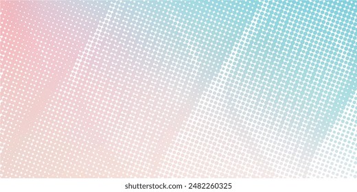 Abstract halftone flowing wavy gradient dots shape isolated on transparent background.