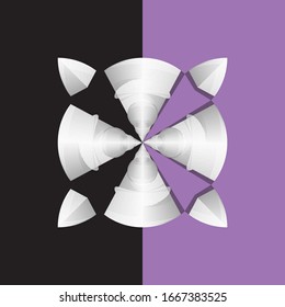 Fondo futurista de medio tono abstracto, diseño geométrico creativo, textura vectorial de diseño moderno para tarjeta, portada, afiche, decoración.