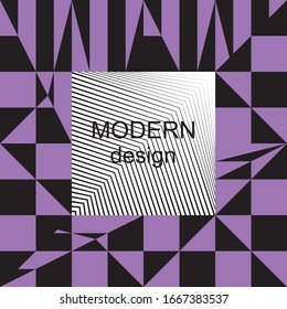 Abstract halftone futuristic background, creative geometric pattern, vector modern design texture for card, cover, banner, poster, decoration.