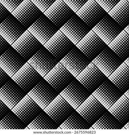 Abstract halftone geometric background with diagonal square pixel gradient pattern creating modern seamless visual effect.
