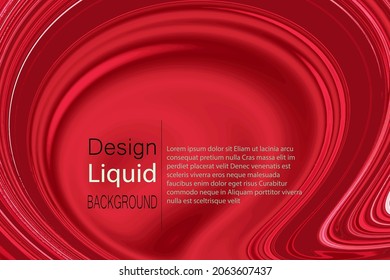 Abstract halftone geometric background flow red liquid design, brochure template