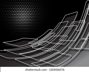  Abstract Halftone Geometric Background. square 