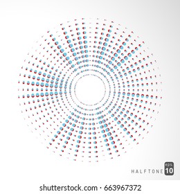 Abstract halftone geometric background trendy modern vector illustration