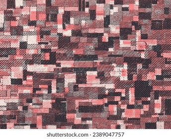 Abstract halftone geometric background. Vector illustration