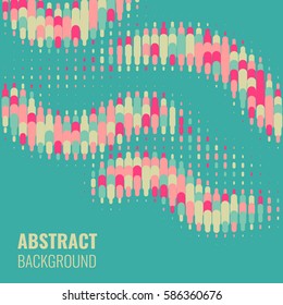 Abstract halftone geometric background. Vector illustration backdrop
