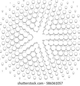 Abstract halftone geometric background. Vector illustration backdrop