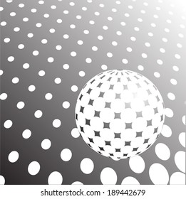Abstract halftone globe design illustration