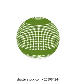 Abstract halftone globe design. Illustration. 







