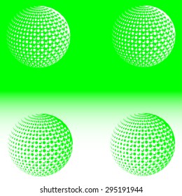 Abstract halftone globe design, stock vector illustration. Latex 