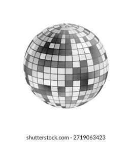 Abstract halftone globe sphere isolated on white background. Concept of global network, world connection, data, technology and digital communication. Modern minimal illustration.
