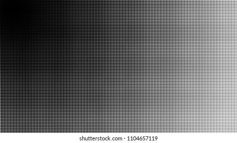 Abstract halftone gradient background in black and white colors