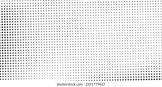 Abstract halftone gradient background. Faded grit noise texture. White and black sand wallpaper. Retro pixelated backdrop. Anime or manga style comic modern art simple background