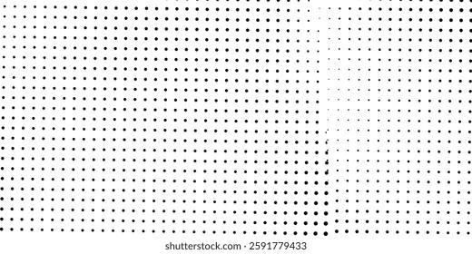 Abstract halftone gradient background. Faded grit noise texture. White and black sand wallpaper. Retro pixelated backdrop. Anime or manga style comic modern art simple