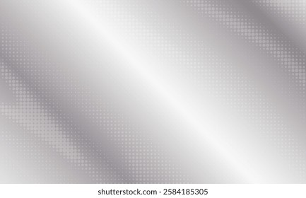 Abstract halftone gradient background with a metallic silver effect. Modern dotted pattern, perfect for digital designs, web backgrounds, prints, and elegant minimalistic compositions.