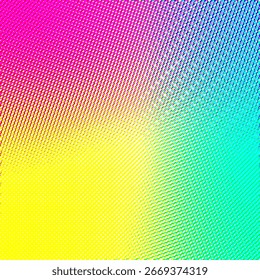 Abstract halftone gradient background with vivid magenta, yellow, green, and cyan dots. Modern retro pop art texture for print, design, and digital projects. Bright and seamless