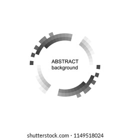 Abstract halftone gradient circle background. Vector geometric pattern, banner, sign.