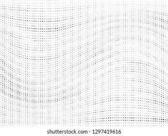 Abstract Halftone gradient dots background. Black white grunge texture. Pop Art circle comic pattern. Polka dots wave ornament vector pattern. Template for presentation flyer, business cards, stickers
