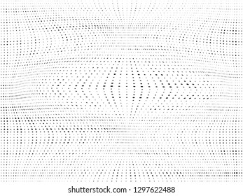 Abstract Halftone gradient dots background. Black white grunge texture. Pop Art circle comic pattern. Polka dots wave ornament vector pattern. Template for presentation flyer, business cards, stickers